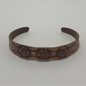 Copper Tone Southwestern Cuff Bracelet